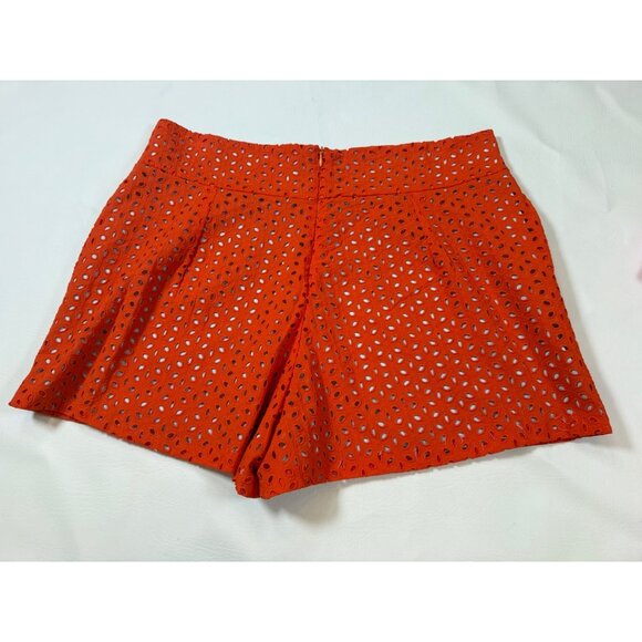Never A Wallflower Amy Shorts Womens Eyelet Orange Size L Cotton (bin Y117) - Picture 4 of 9